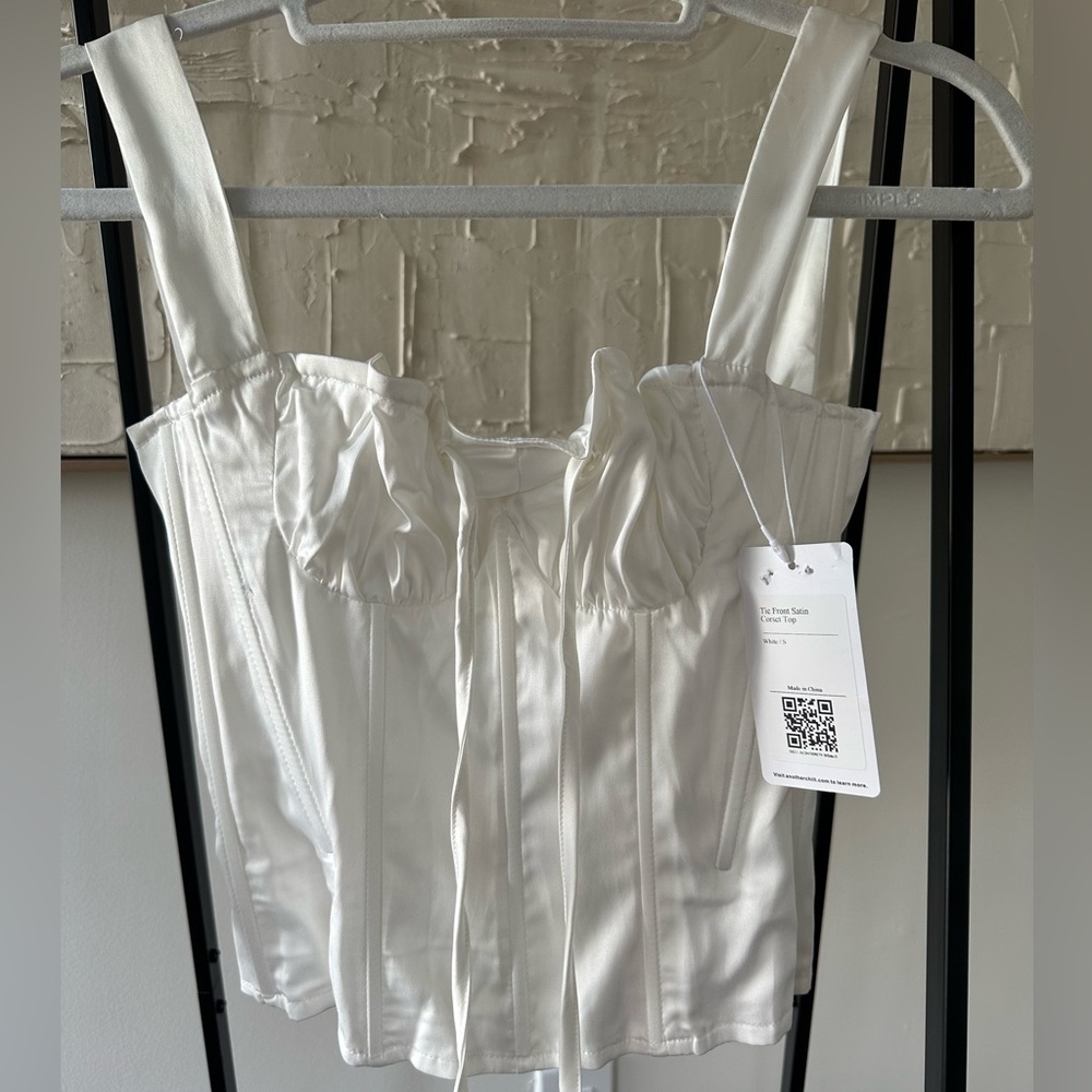 Satin corset top